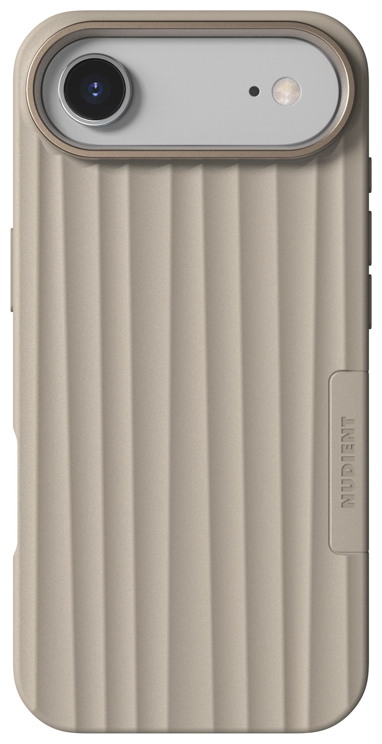 Nudient Bold Case Apple iPhone Air Hoesje Siliconen met MagSafe Beige afbeelding 1
