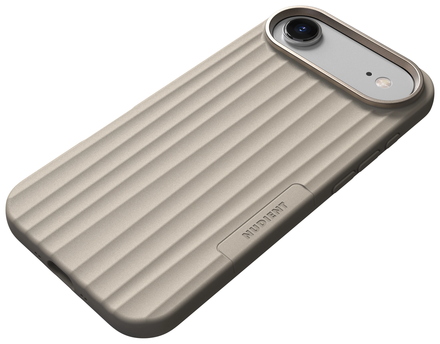 Nudient Bold Case Apple iPhone Air Hoesje Siliconen met MagSafe Beige afbeelding 2