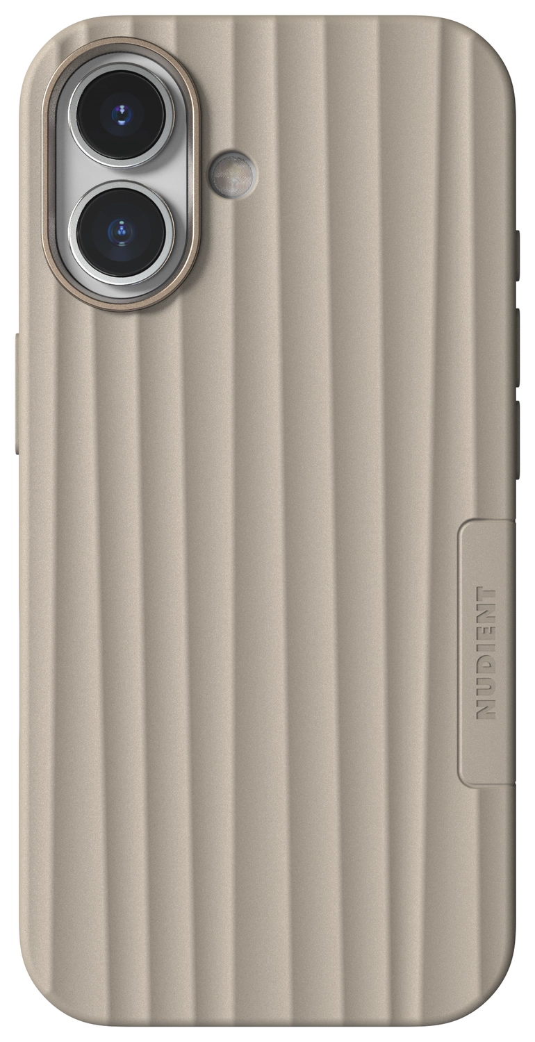 Nudient Bold Case Apple iPhone 17 Hoesje Siliconen met MagSafe Beige afbeelding 1