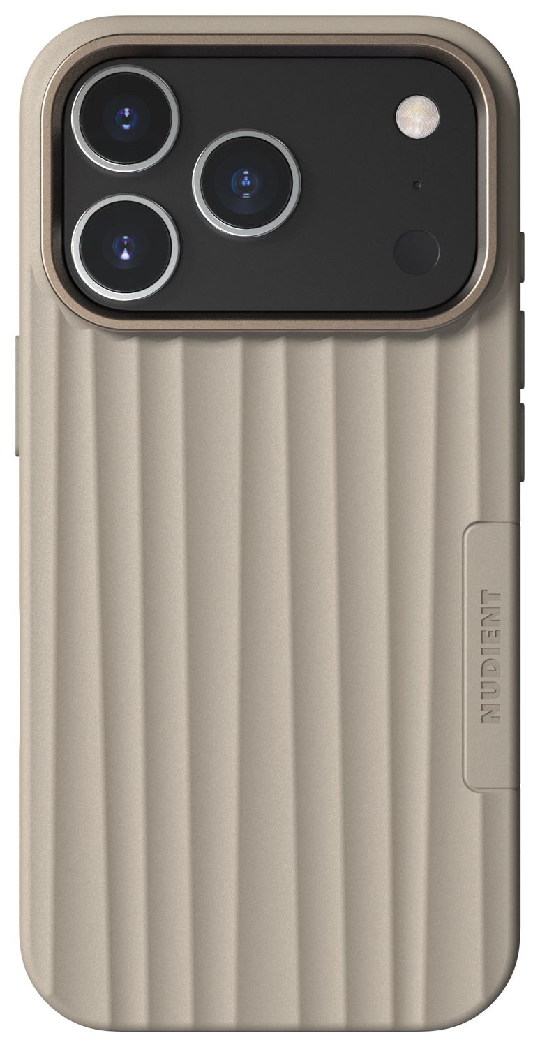 Nudient Bold Case Apple iPhone 17 Pro Hoesje Siliconen met MagSafe Beige afbeelding 1