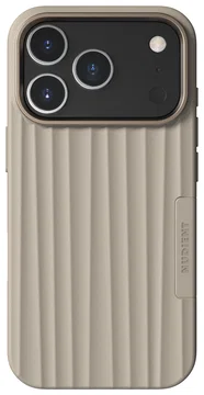 Nudient Bold Case Apple iPhone 17 Pro Hoesje Siliconen met MagSafe Beige