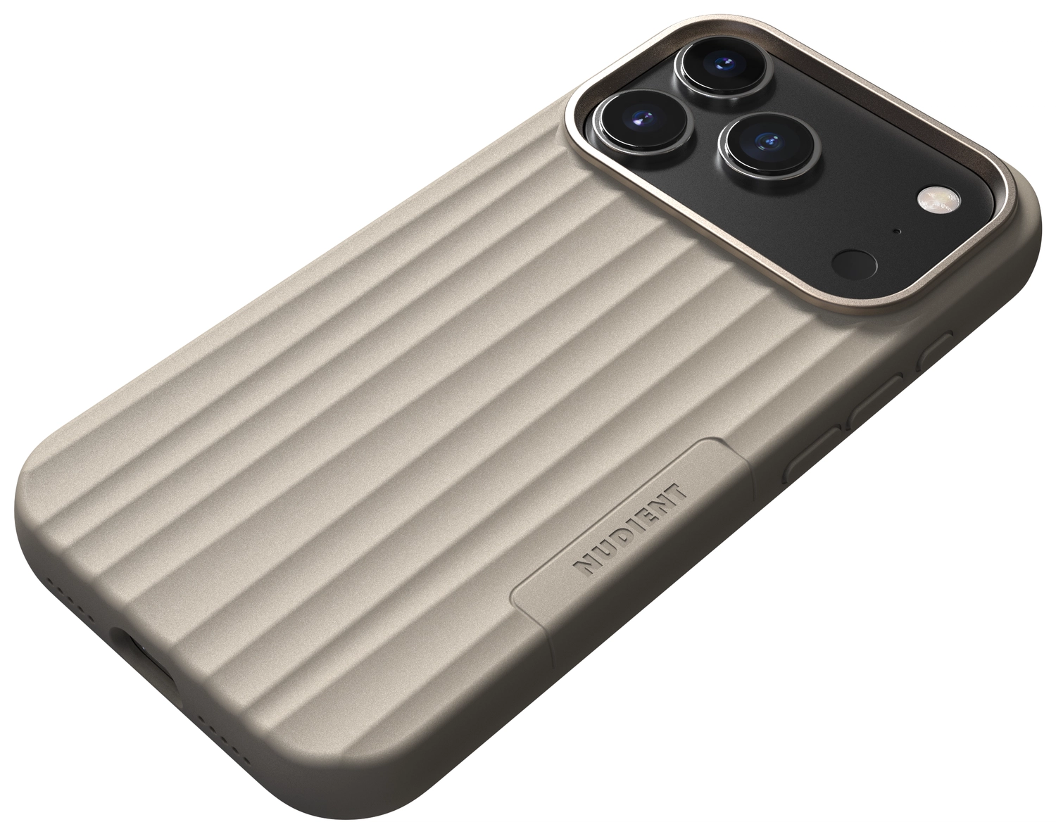 Nudient Bold Case Apple iPhone 17 Pro Hoesje Siliconen met MagSafe Beige afbeelding 2
