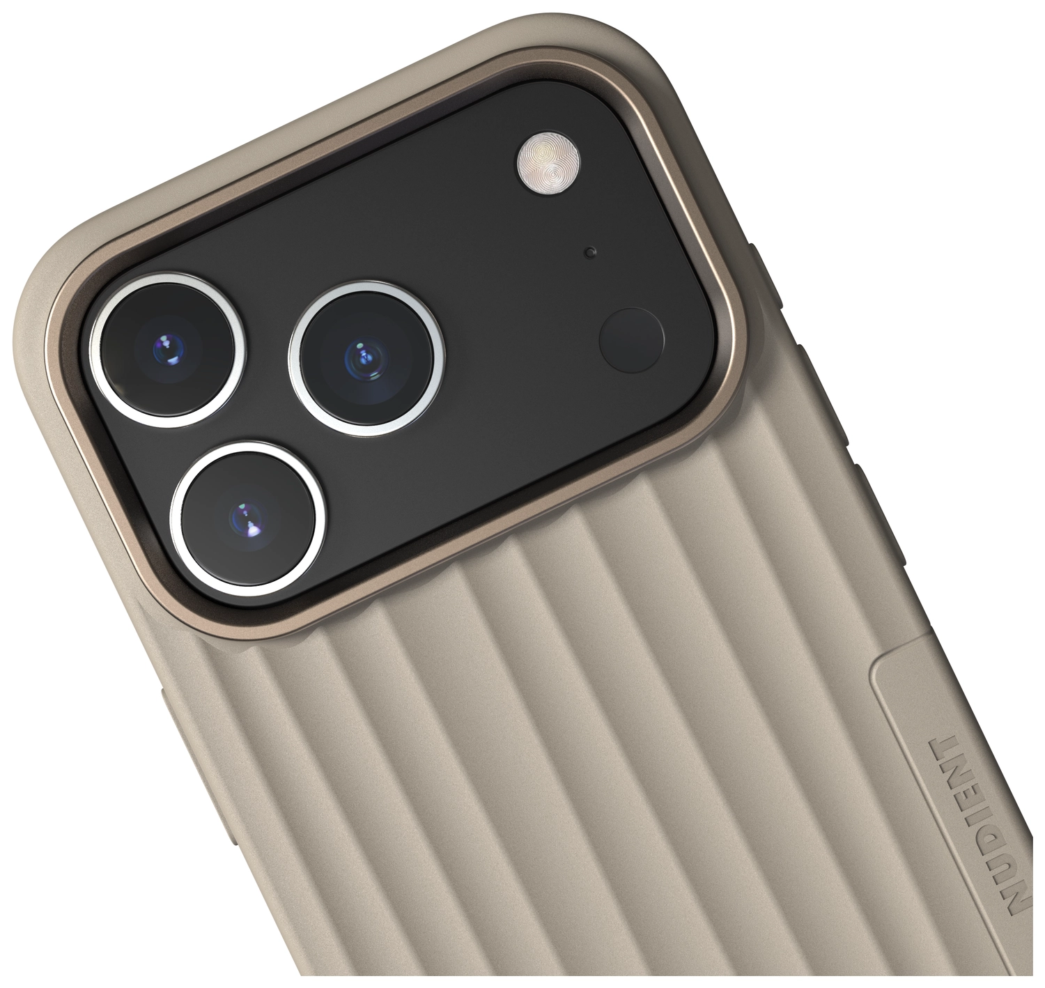 Nudient Bold Case Apple iPhone 17 Pro Hoesje Siliconen met MagSafe Beige afbeelding 3