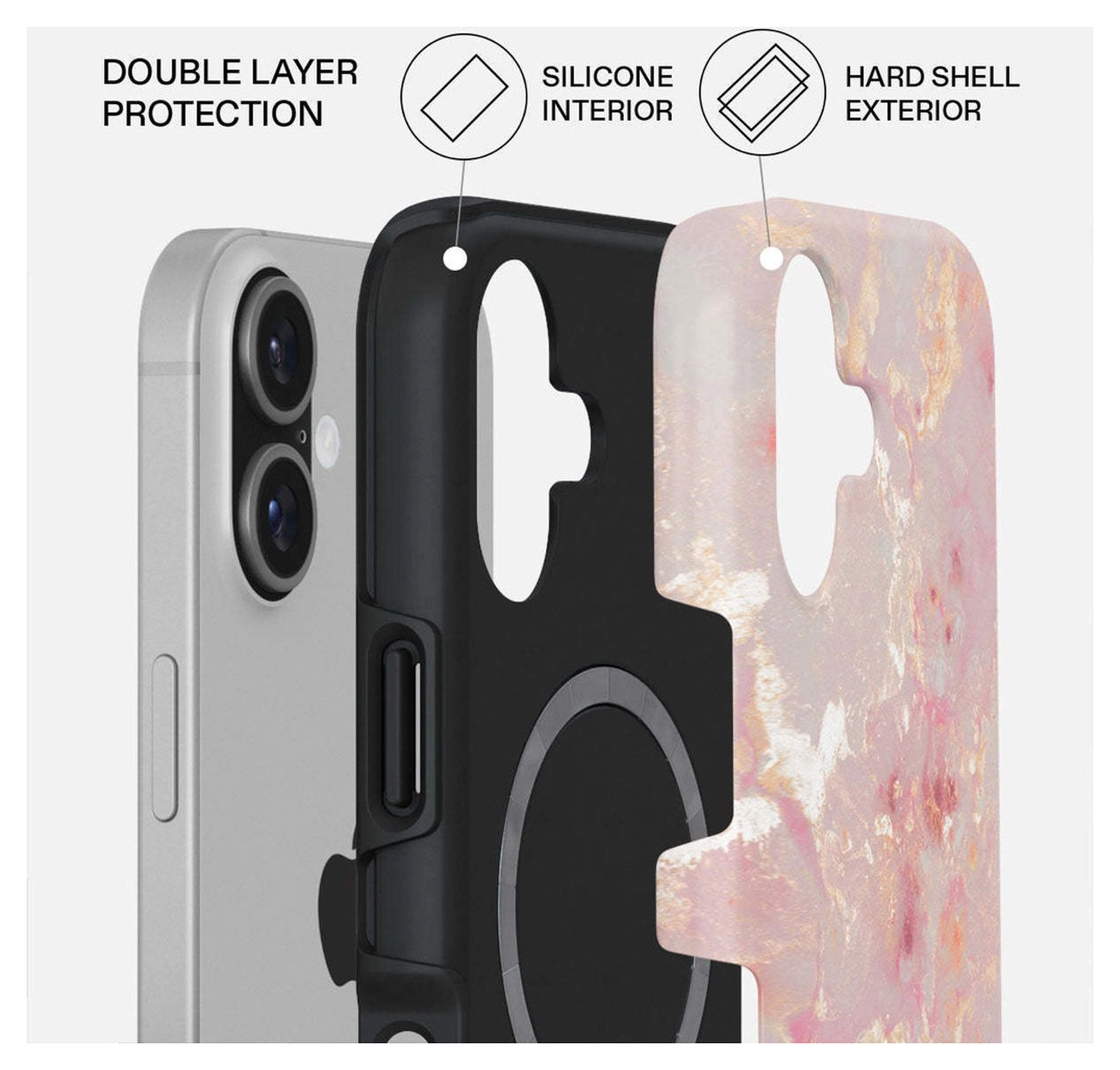 Burga Tough MagSafe Apple iPhone 17 Hoesje Back Cover Golden Coral afbeelding 2