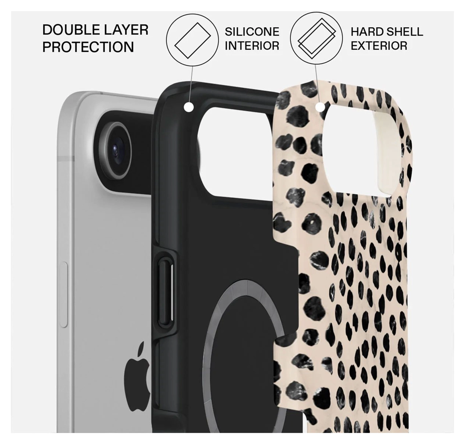 Burga Tough MagSafe Apple iPhone Air Hoesje Back Cover Almond Latte afbeelding 2