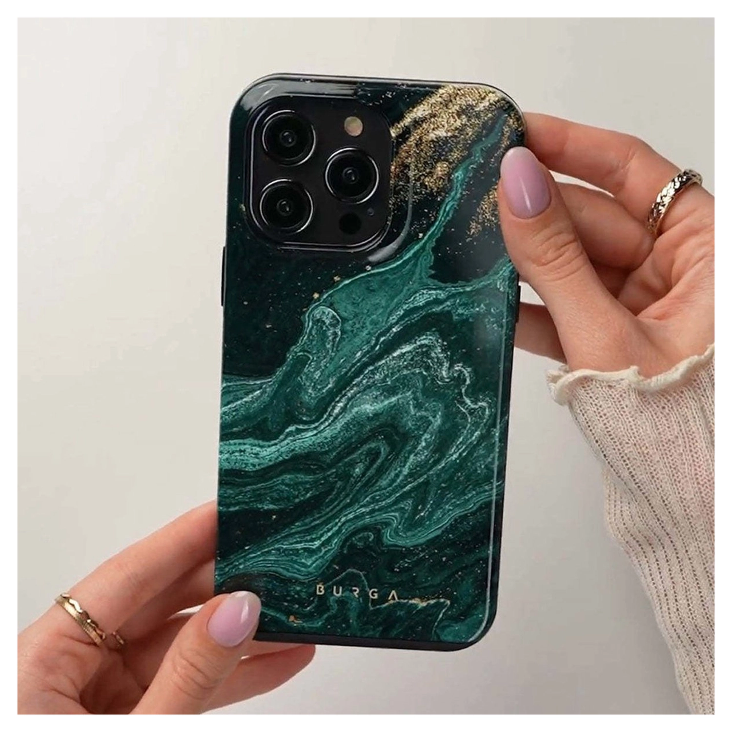 Burga Tough MagSafe Apple iPhone 17 Pro Max Hoesje Back Cover Emerald Pool afbeelding 5