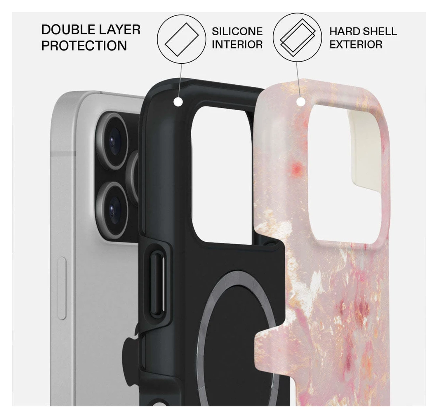 Burga Tough MagSafe Apple iPhone 17 Pro Max Hoesje Back Cover Golden Coral afbeelding 2