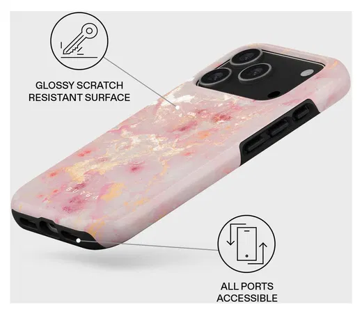 Burga Tough MagSafe Apple iPhone 17 Pro Max Hoesje Back Cover Golden Coral afbeelding 3