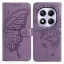 Xiaomi Redmi Note 14 Pro 4G Hoesje Vlinder Bloem Book Case Pasjeshouder Paars