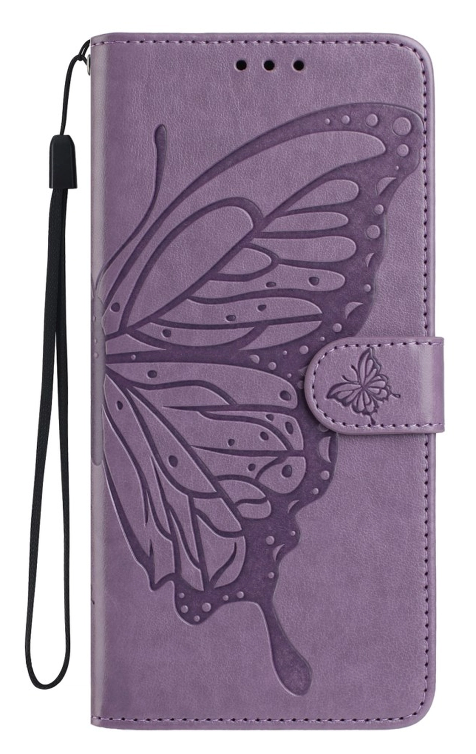 Xiaomi Redmi Note 14 Pro 4G Hoesje Vlinder Bloem Book Case Pasjeshouder Paars afbeelding 4