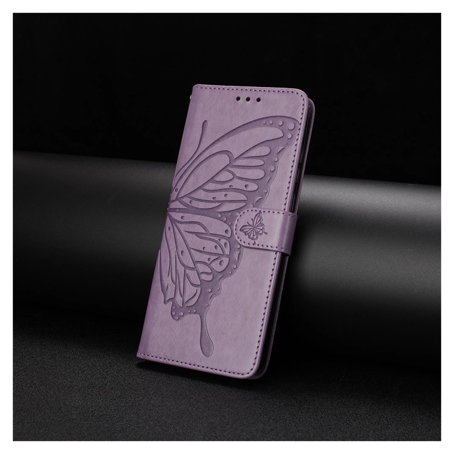 Xiaomi Redmi Note 14 Pro 4G Hoesje Vlinder Bloem Book Case Pasjeshouder Paars afbeelding 6