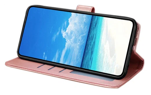 Xiaomi Redmi Note 14 Pro 4G Hoesje Vlinder Bloem Book Case Pasjeshouder Roze afbeelding 3