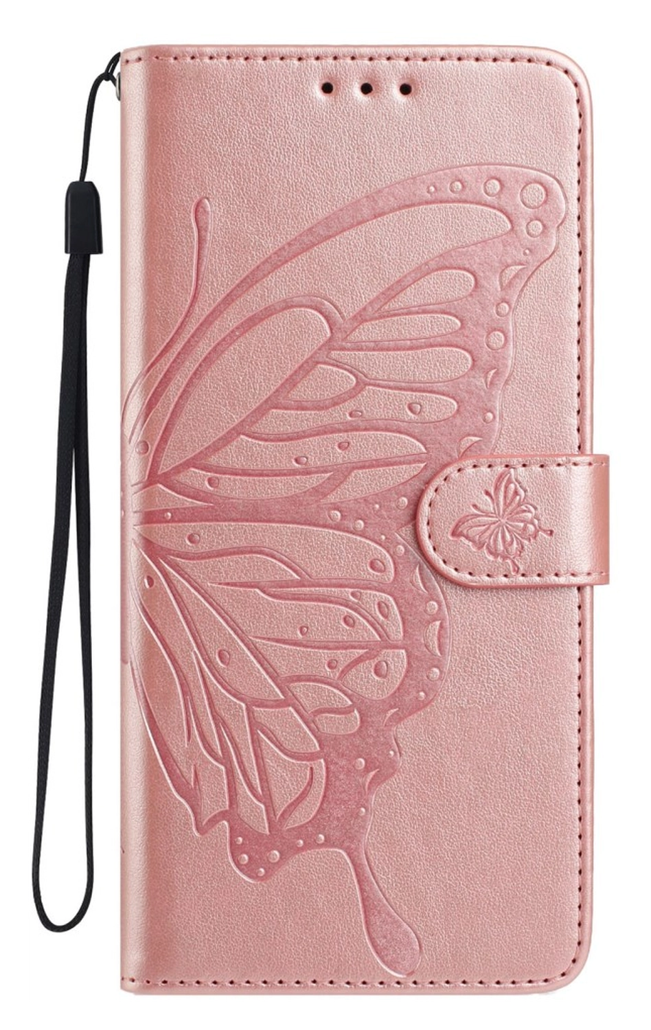 Xiaomi Redmi Note 14 Pro 4G Hoesje Vlinder Bloem Book Case Pasjeshouder Roze afbeelding 4