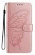 Xiaomi Redmi Note 14 Pro 4G Hoesje Vlinder Bloem Book Case Pasjeshouder Roze afbeelding 4