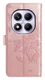 Xiaomi Redmi Note 14 Pro 4G Hoesje Vlinder Bloem Book Case Pasjeshouder Roze afbeelding 5