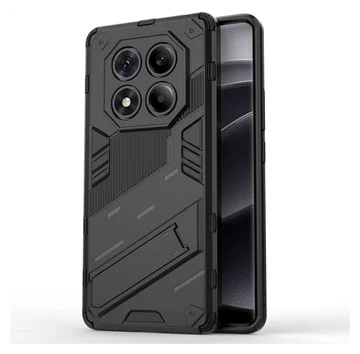 Xiaomi Redmi Note 14 Pro 4G Hoesje Shockproof Kickstand Back Cover Zwart