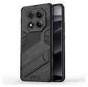 Xiaomi Redmi Note 14 Pro 4G Hoesje Shockproof Kickstand Back Cover Zwart