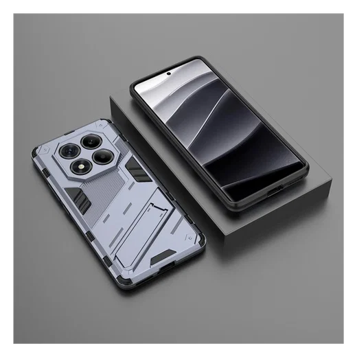 Xiaomi Redmi Note 14 Pro 4G Hoesje Shockproof Kickstand Back Cover Blauw afbeelding 6