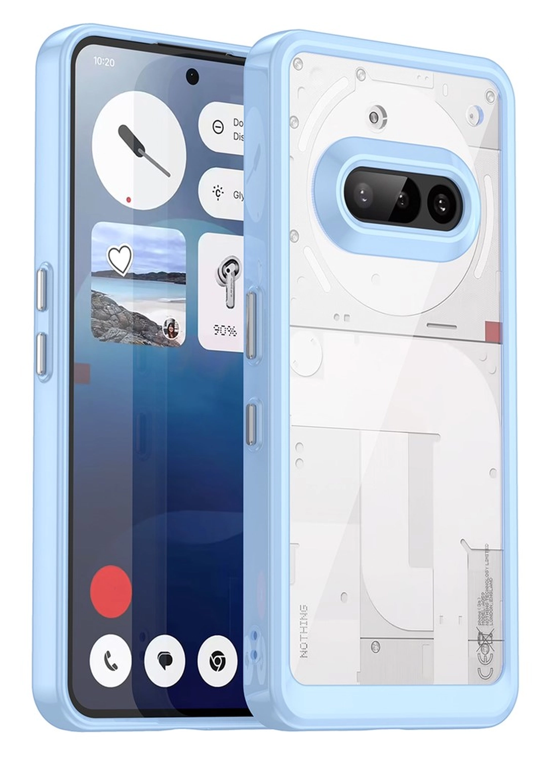 Nothing Phone (3) Hoesje Acryl Back Cover Blauw afbeelding 1