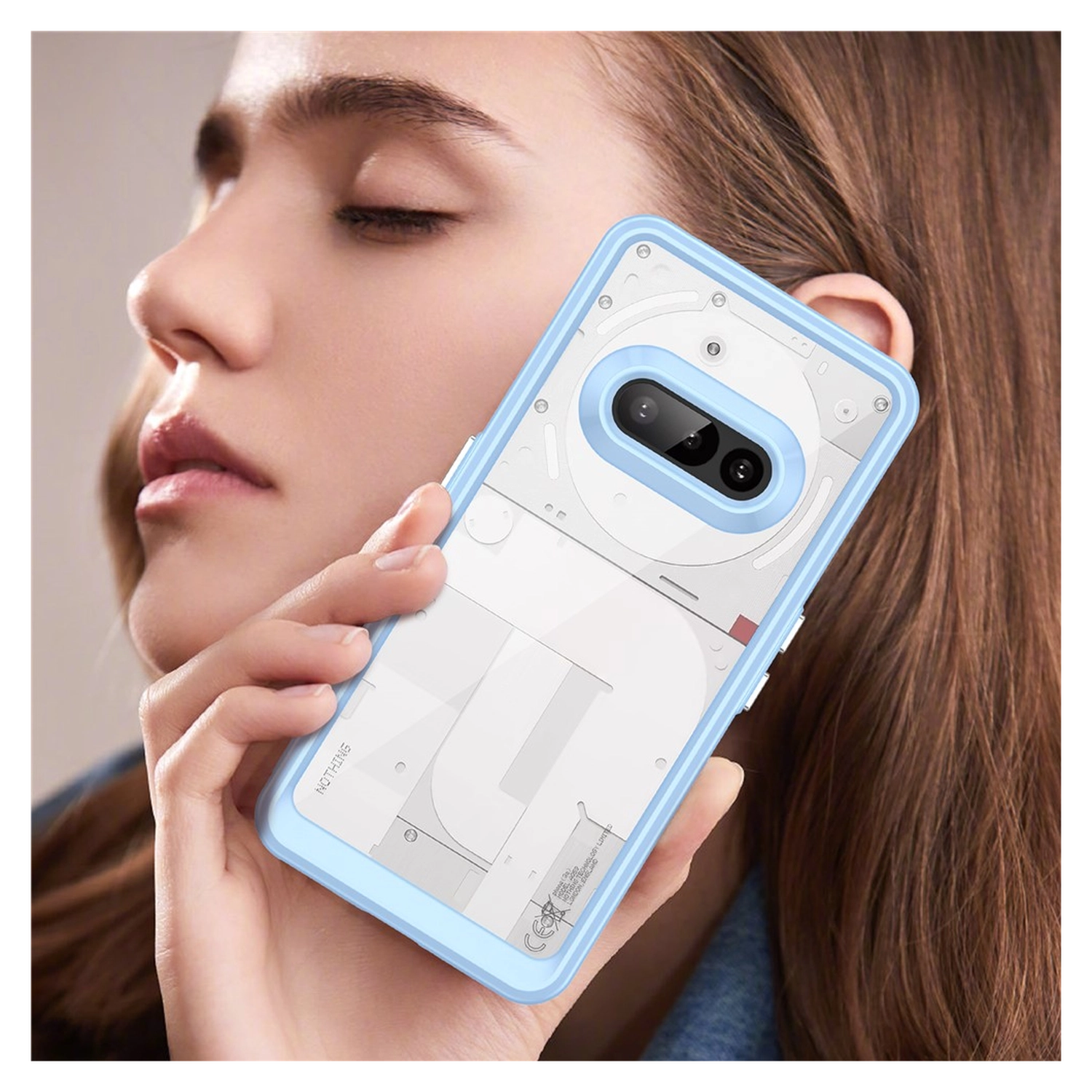 Nothing Phone (3) Hoesje Acryl Back Cover Blauw afbeelding 7