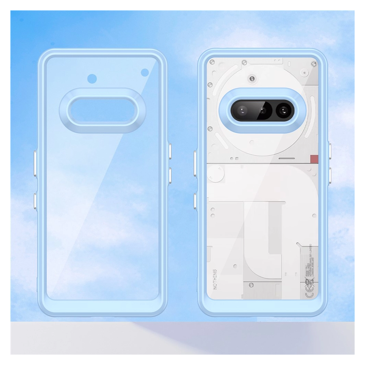 Nothing Phone (3) Hoesje Acryl Back Cover Blauw afbeelding 8