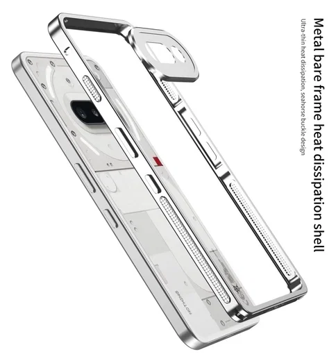 Nothing Phone (3a) Metalen Hoesje Frame met Camera Protector Grijs afbeelding 5