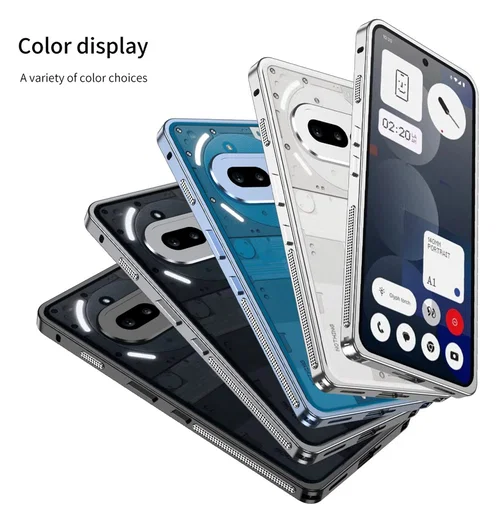 Nothing Phone (3a) Metalen Hoesje Frame met Camera Protector Grijs afbeelding 6