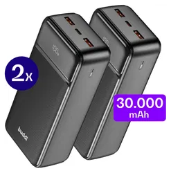 Buddi Boost 30.000 mAh Powerbank Met Display Duo Pack Zwart 22.5W afbeelding
