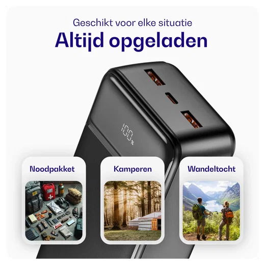 Buddi Boost 30.000 mAh Powerbank Met Display Duo Pack Zwart 22.5W afbeelding 11
