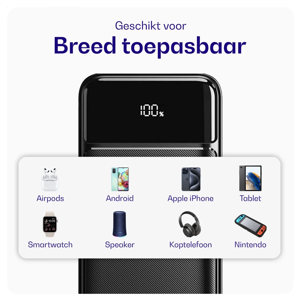 Buddi Boost 30.000 mAh Powerbank Met Display Duo Pack Zwart 22.5W afbeelding 13