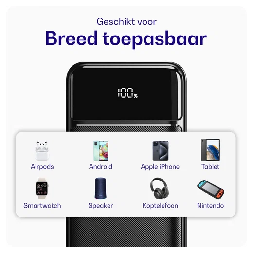 Buddi Boost 30.000 mAh Powerbank Met Display Duo Pack Zwart 22.5W afbeelding 13