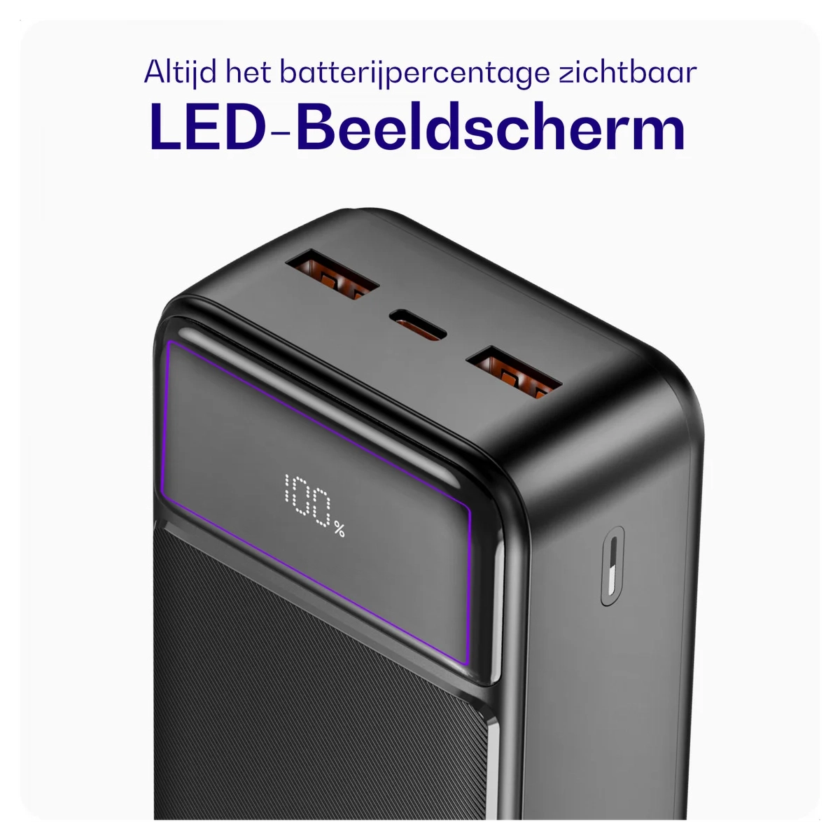 Buddi Boost 30.000 mAh Powerbank Met Display Duo Pack Zwart 22.5W afbeelding 7