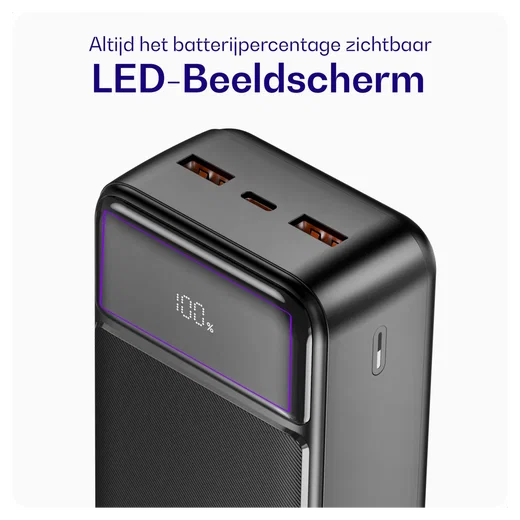 Buddi Boost 30.000 mAh Powerbank Met Display Duo Pack Zwart 22.5W afbeelding 7