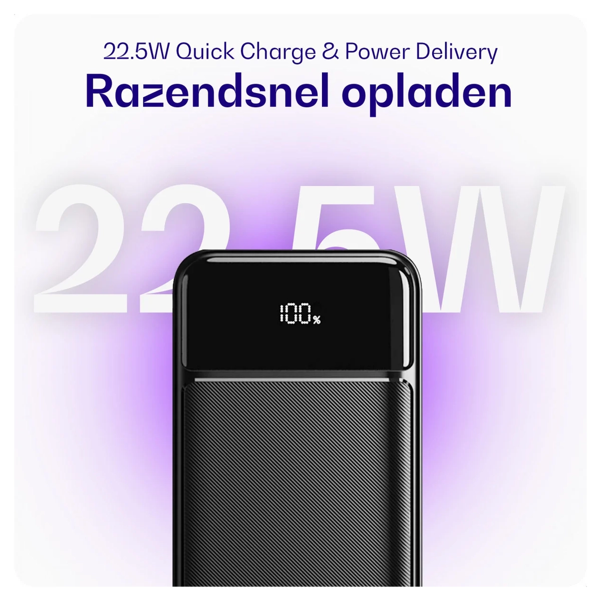 Buddi Boost 30.000 mAh Powerbank Met Display Duo Pack Zwart 22.5W afbeelding 10