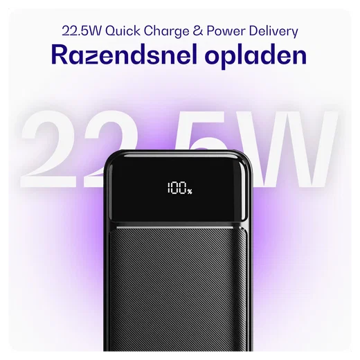Buddi Boost 30.000 mAh Powerbank Met Display Duo Pack Zwart 22.5W afbeelding 10