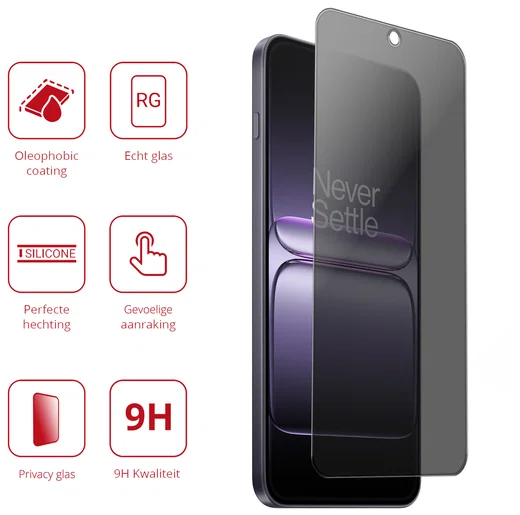 Rosso OnePlus Nord 5 9H Tempered Glass Screen Protector Privacy afbeelding 2