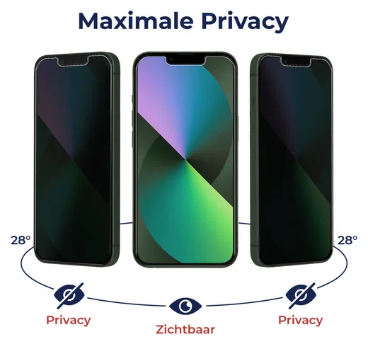 Rosso Oppo Reno 14 Pro 9H Tempered Glass Screen Protector Privacy afbeelding 5