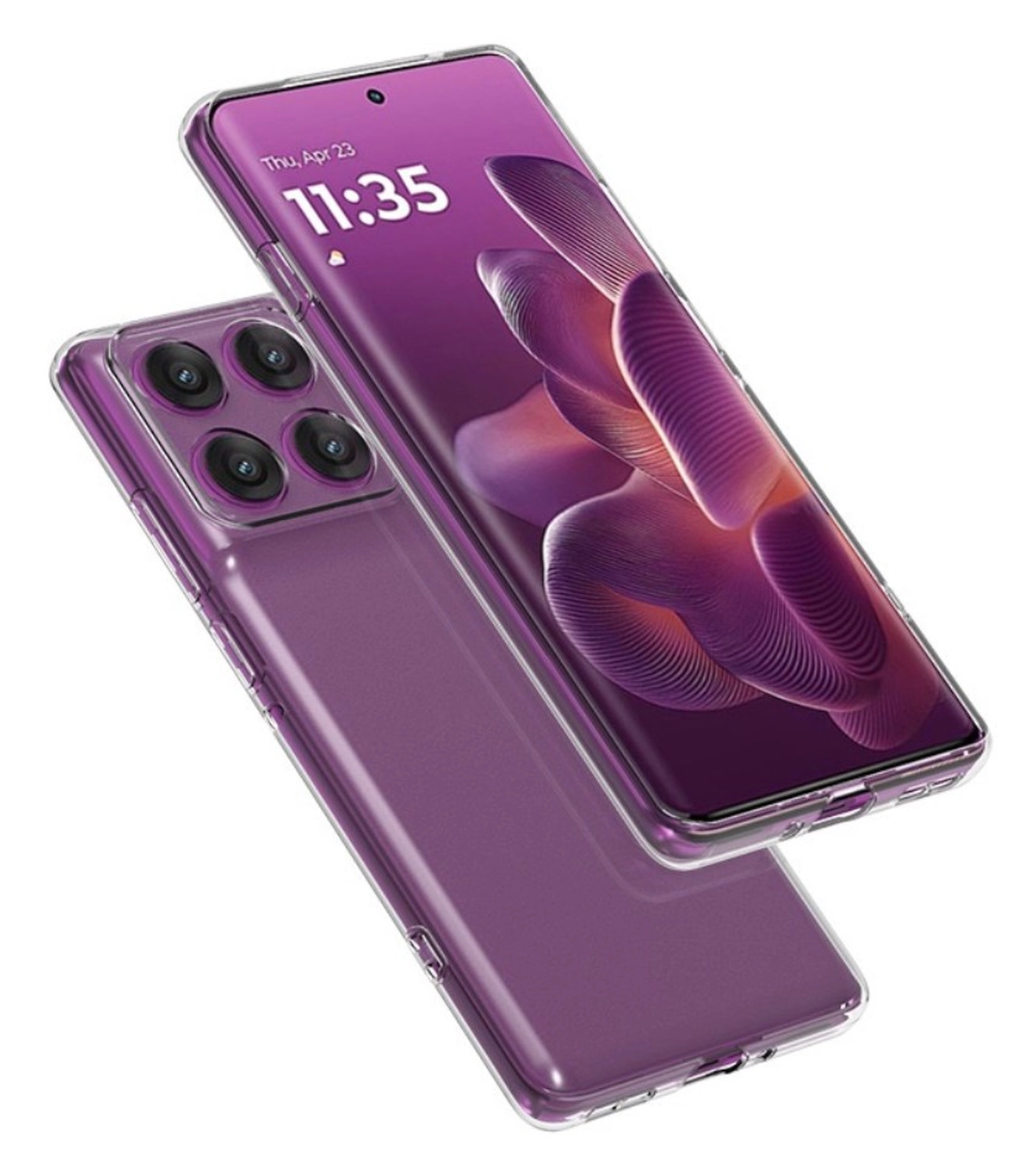Motorola Edge 60 Pro Hoesje Dun TPU Back Cover Transparant afbeelding 2