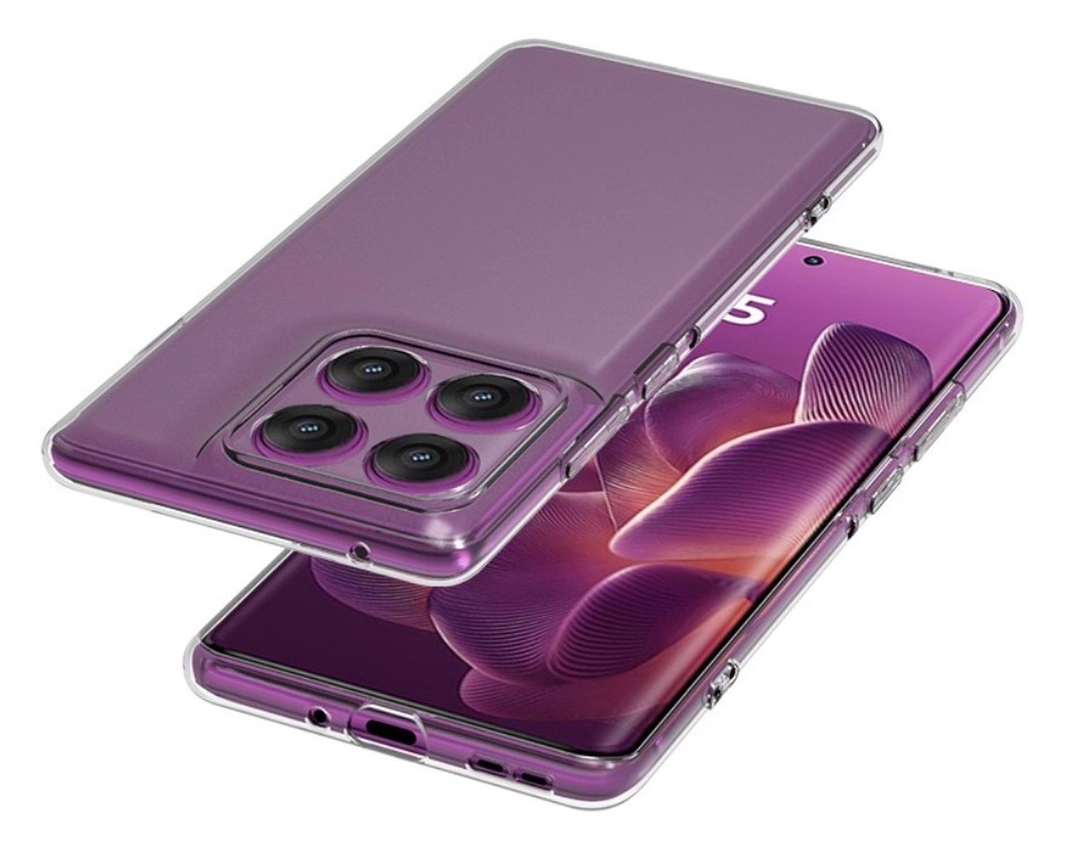 Motorola Edge 60 Pro Hoesje Dun TPU Back Cover Transparant afbeelding 3