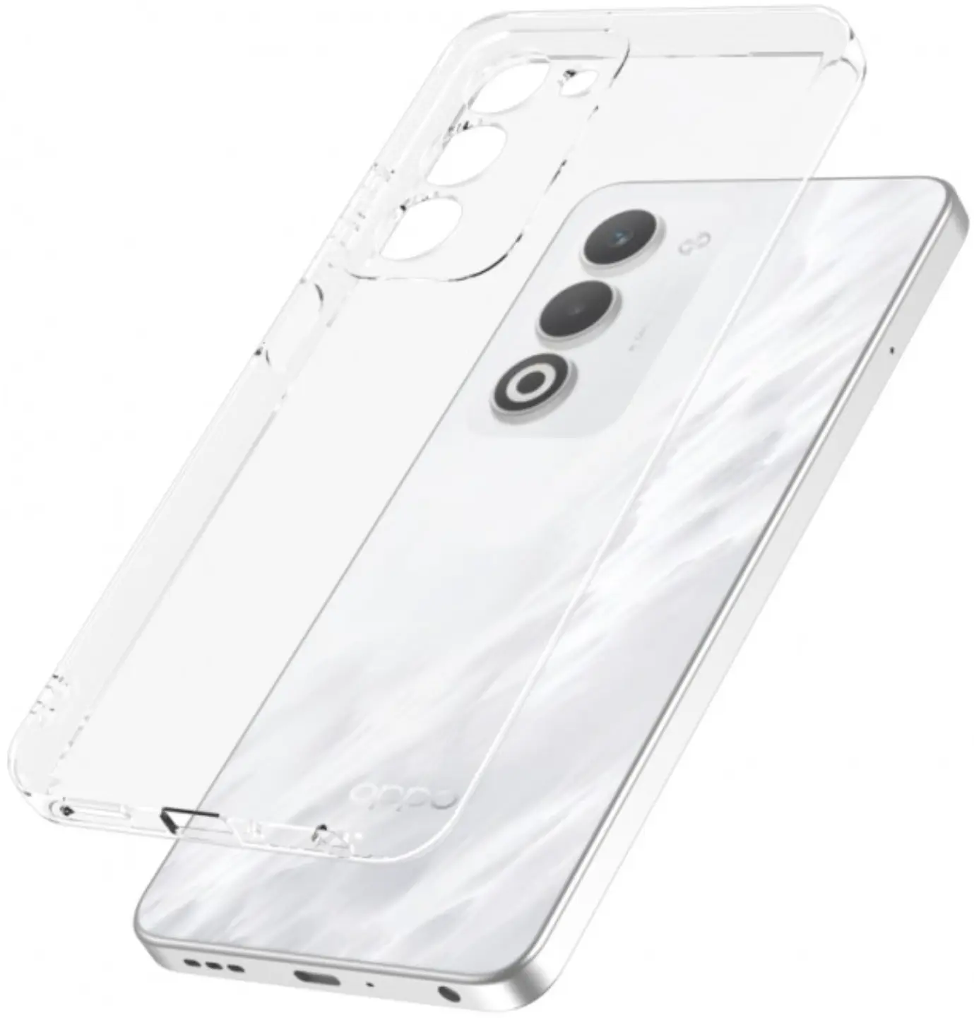 Oppo A5 2025 Hoesje Dun TPU Back Cover Transparant afbeelding 4