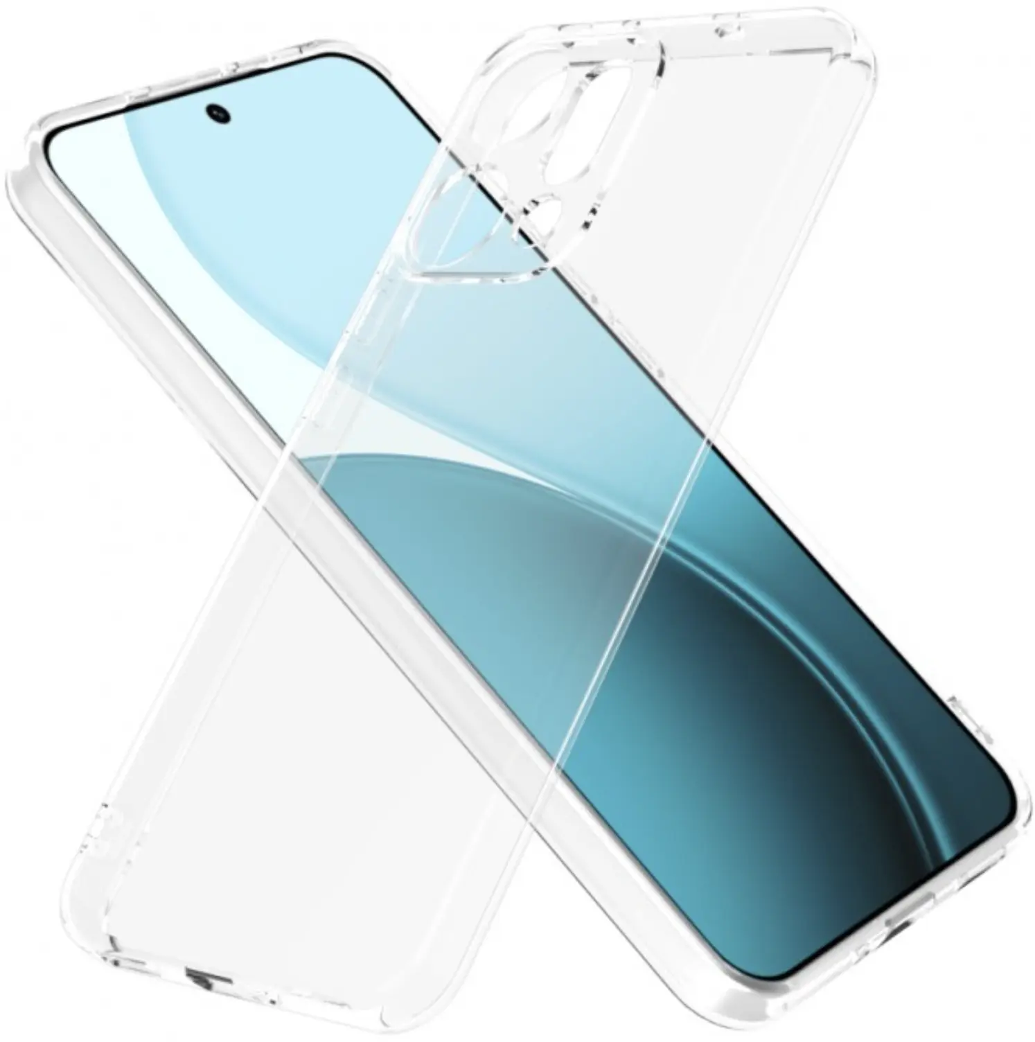 Oppo Reno 14 Pro Hoesje Dun TPU Back Cover Transparant afbeelding 3