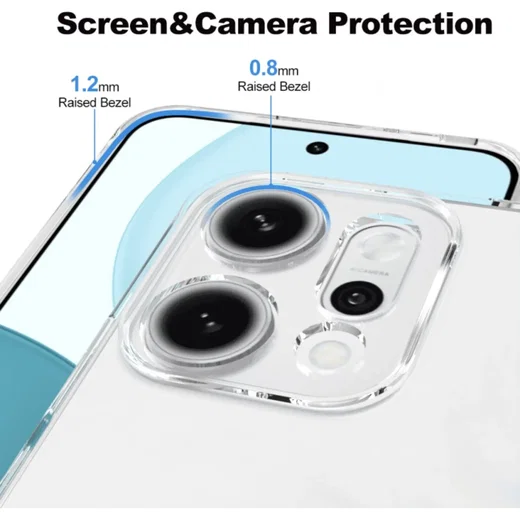 Oppo Reno 14 Pro Hoesje Dun TPU Back Cover Transparant afbeelding 2