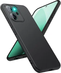 Oppo Reno 14 F Hoesje Dun TPU Back Cover Matte Zwart afbeelding