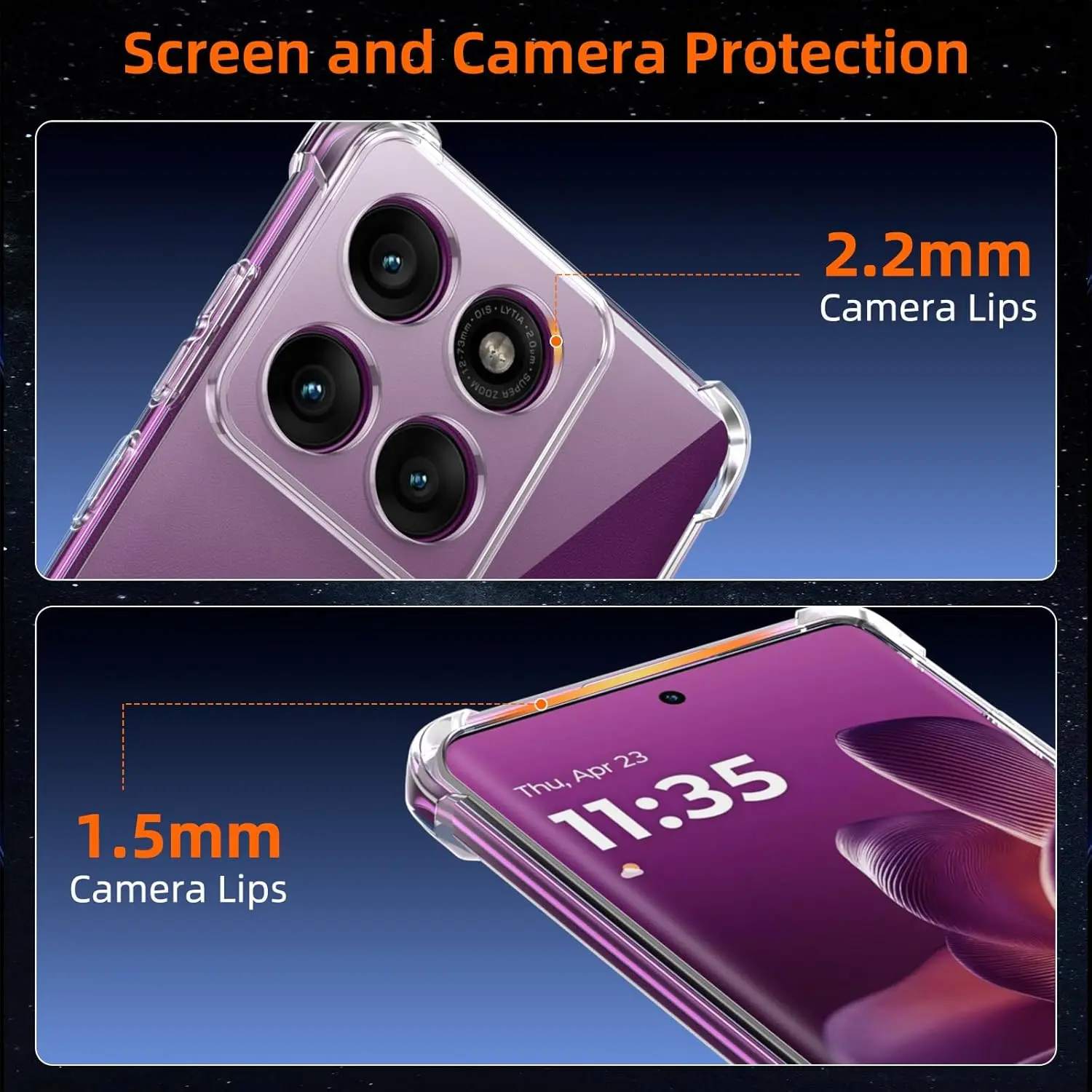 Motorola Edge 60 Pro Hoesje Schokbestendig en Dun TPU Back Cover Transparant afbeelding 10