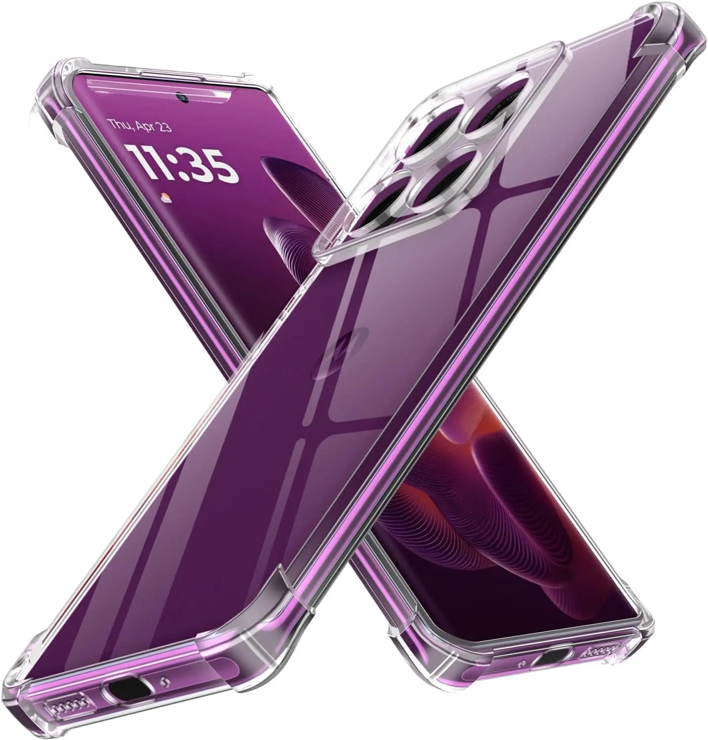 Motorola Edge 60 Pro Hoesje Schokbestendig en Dun TPU Back Cover Transparant afbeelding 1