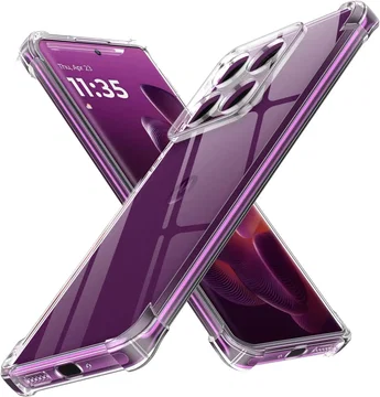 Motorola Edge 60 Pro Hoesje Schokbestendig en Dun TPU Back Cover Transparant