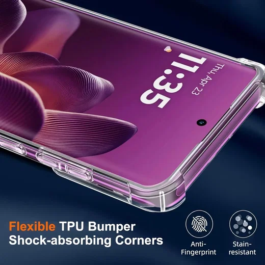 Motorola Edge 60 Pro Hoesje Schokbestendig en Dun TPU Back Cover Transparant afbeelding 9