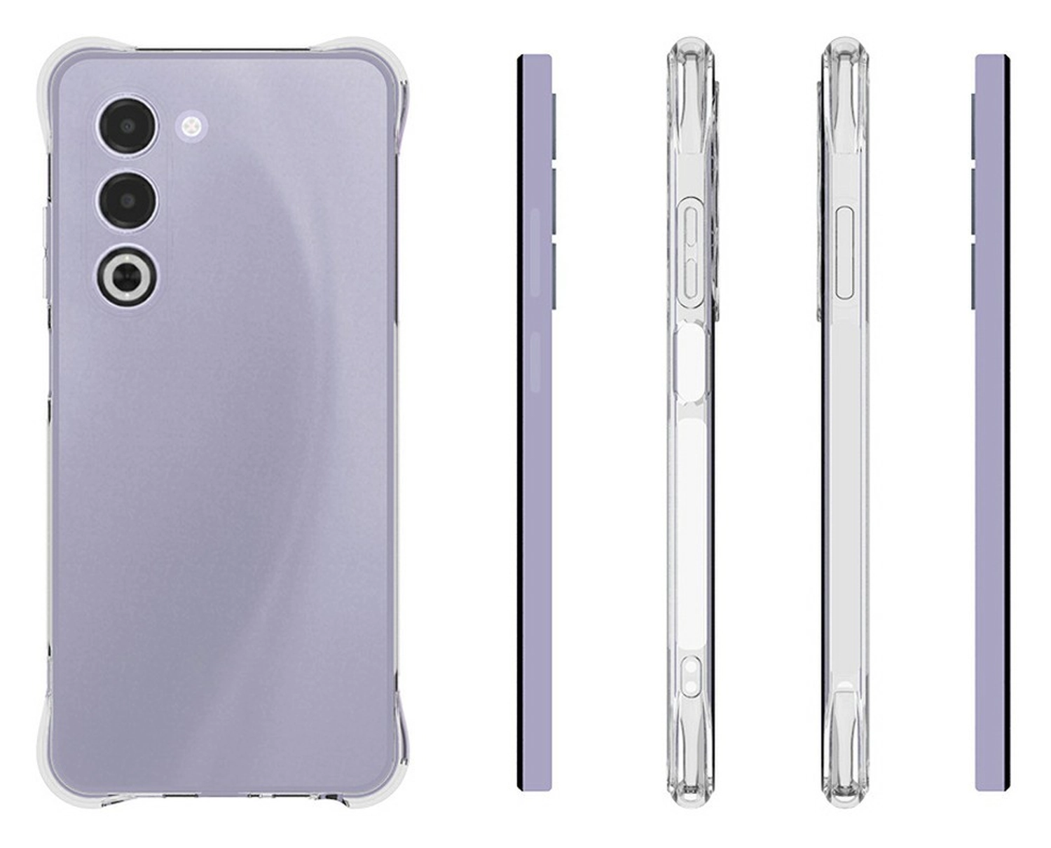 Oppo A5 (2025) Hoesje Schokbestendig en Dun TPU Back Cover Transparant afbeelding 6
