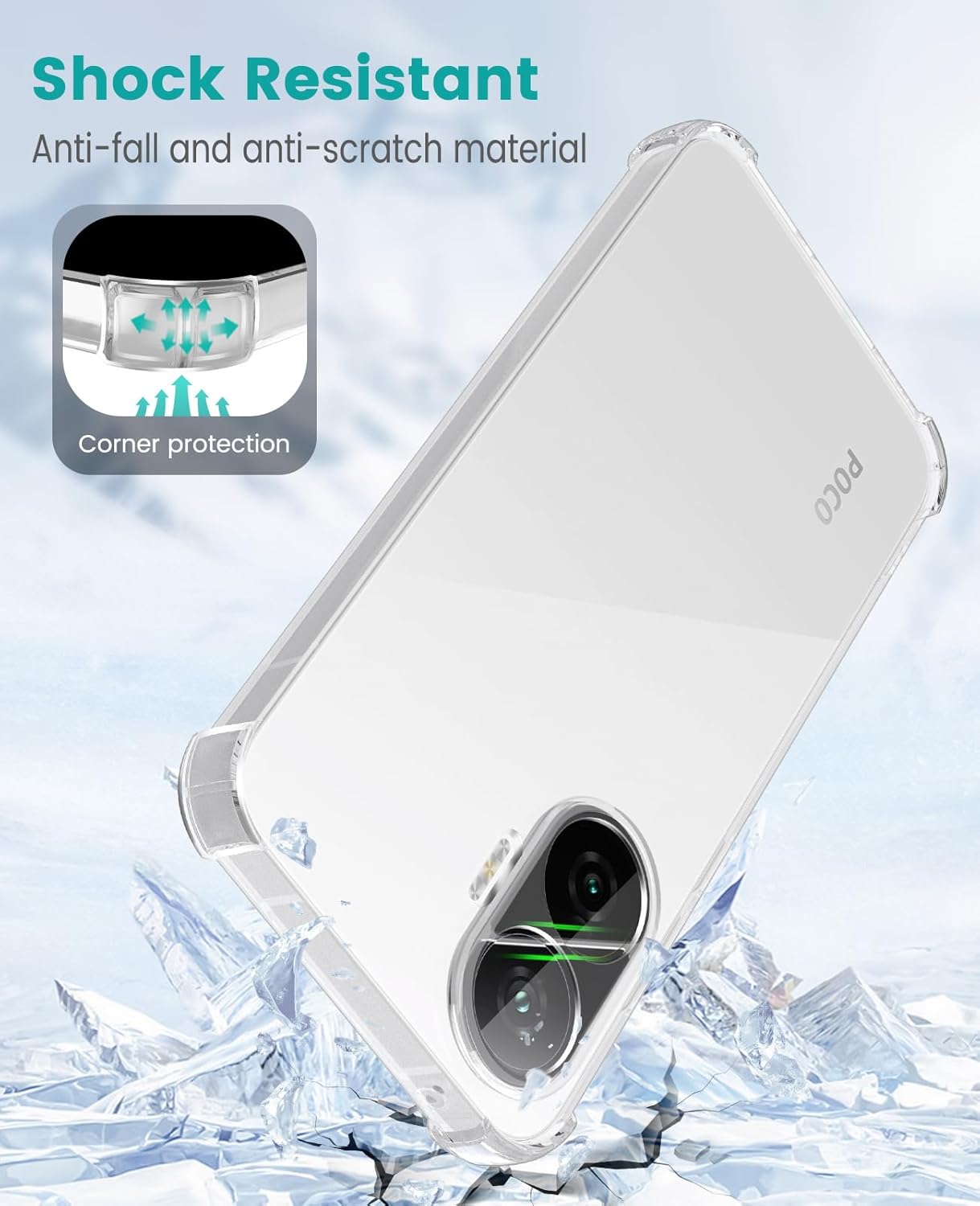 Xiaomi Poco F7 Hoesje Schokbestendig en Dun TPU Back Cover Transparant afbeelding 2