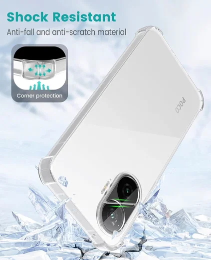 Xiaomi Poco F7 Hoesje Schokbestendig en Dun TPU Back Cover Transparant afbeelding 2